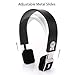 GOgroove AirBAND Wireless Bluetooth Stereo Headphones with Microphone and Onboard Controls - Compact & Adjustable , Sleek Headband Design , & 8 Hour Battery Life