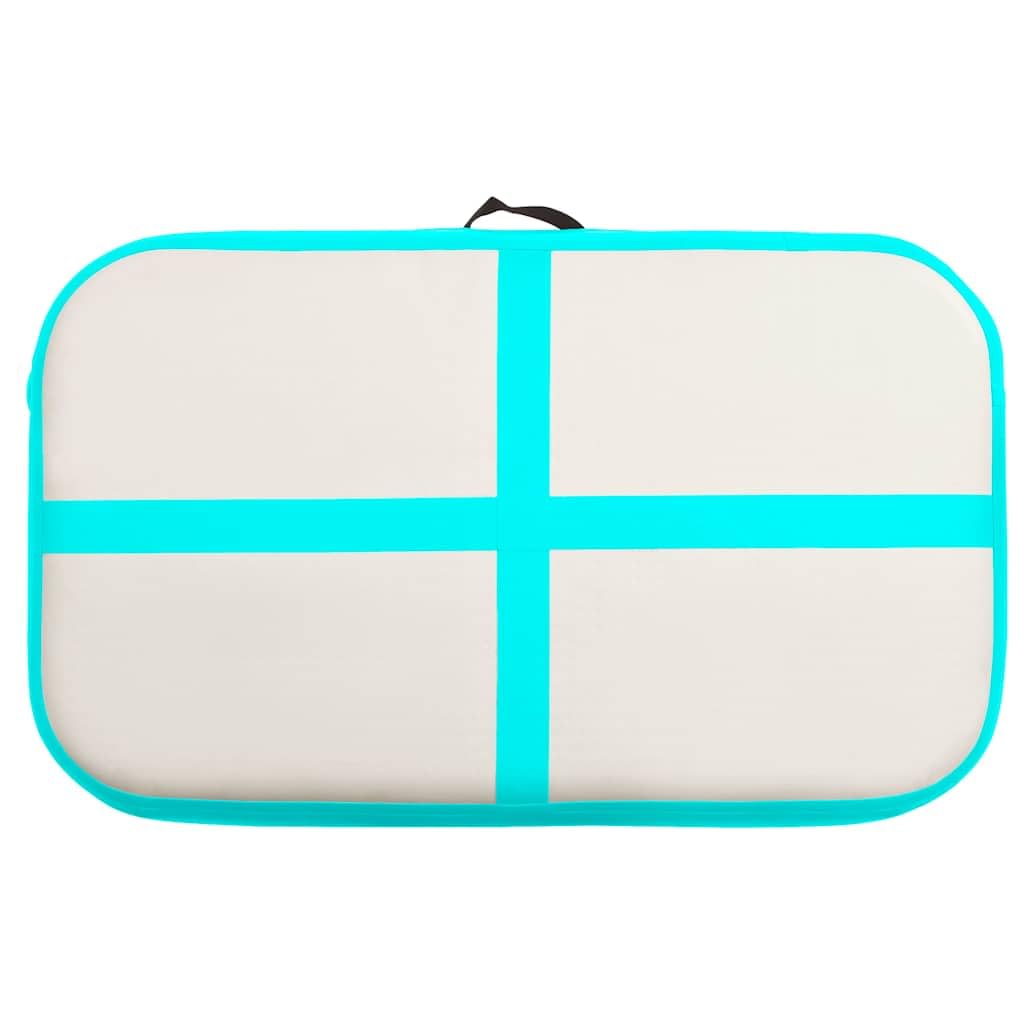 Generisch Aufblasbare Gymnastikmatte mit Pumpe 60x100x20 cm PVC Grün,Sportartikel,Fitness,Yoga Pilates,Yoga- und Pilatesmatten-92657