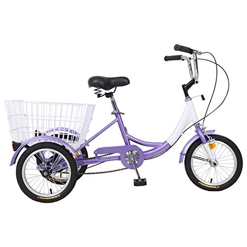 Slsy 14 inch Tricycle, 14” Trike Bike Perfect for Beginner Riders, Single Speed 14 inch 3 Wheel Bikes, Three-Wheeled Bicycles with Adjustable Height - Thumbnail 4