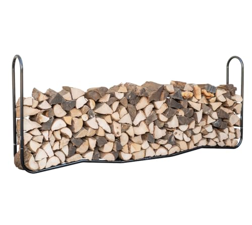 ShelterLogic Stahl Kaminholzregal Schwarz 25x244x99 cm Brennholzregal
