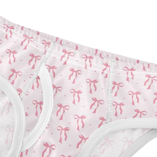 Boys' Exclusive Briefs Toddler Underwear 95% Combed Cotton Boxerbriefs 2T Light Pink Bow Pattern 74