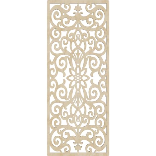 Image of Buel Decorative Pierced Fretwork Wood Wall Panels, 13 3 /8 inchW x 34 3 /8 inchH x 1 /4 inchT, Birch
