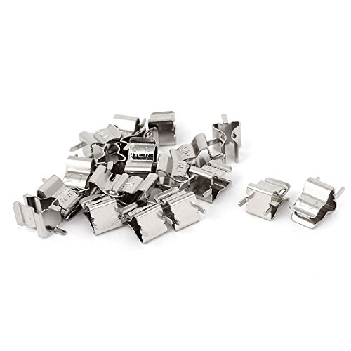 Aexit Clips Holder Fuse Blocks & Fuse Holders bracket for 6mm x 30mm Fuse Silver Tone Fuse Holders 20 Pcs