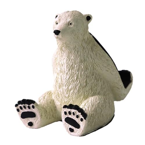 VOSAREA Xmas Polar Bear Resin Tablet Bracket Phone Stand White