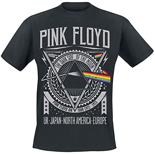 Pink Floyd The Dark Side of The Moon - Tour 1972 Hombre Camiseta Negro L 100% algodón Regular