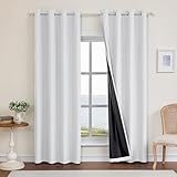 Ystyle 100% Cortinas Opacas 2 Piezas, 140x245cm, Lino Cortinas Dormitorio con...