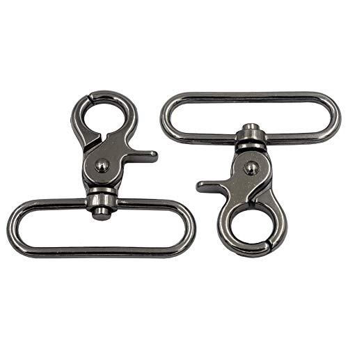 DGOL 8pcs 2 inch Zinc Alloy Webbing Strap Swivel Trigger Clip Snap Hook Lobster Fastener Clasps Buckles (Gunmetal)