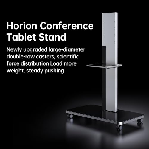 Image of Horion Mobile TV Stand for 65-86 Inch Television and Smart Board, TV Cart with Adjustable Shelf and Locking Wheels, for 65in, 70in, 75in, 85in LED, LCD, OLED Flat Curved TVs Office Living Room HK76