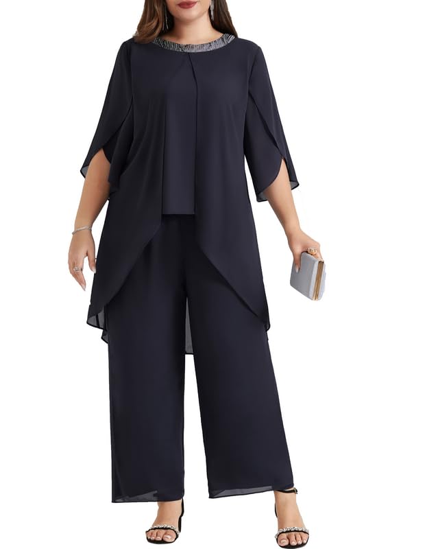 Hanna Nikole Party Outfit Damen GroßE GrößEn Abendanzug Chiffon...