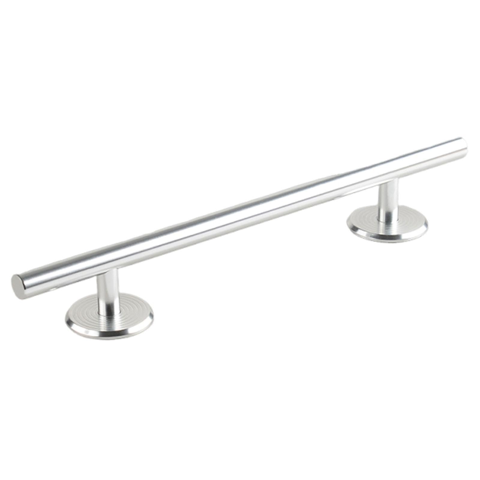 TISHITA Fingerboard 1 Pezzo Fingerboard Round Rail Ostacolo Ramp Rail Acciaio Inox Base Ponderata Superficie Rotonda Adatta a Fingerboarding Parchi Skate Min, Argento