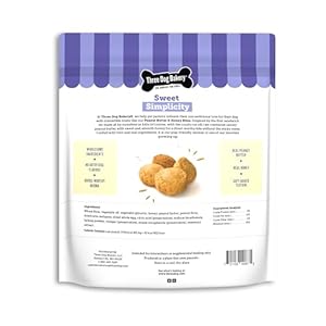 Three Dog Bakery Peanut Butter & Honey Bites - Dog Treats, Dog & Puppy Training Treats, Dog Biscuits, Mess-Free Snacks for Dogs, Human-Inspired Dog Treats Three Dog Bakery Peanut Butter Honey Bites Dog Treats Dog Puppy Training Treats Dog Biscuits Mess Free Snacks for Dogs Human Inspired Dog Treats