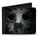 Buckle-Down Men's Wallet Jason Mask3 Close-up + Friday The 13th Black/grays/re Accessory, -Multi, One Size