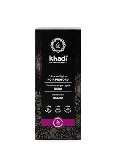 khadi NEGRO Tinte vegetal para el cabello - Tiñe tu...