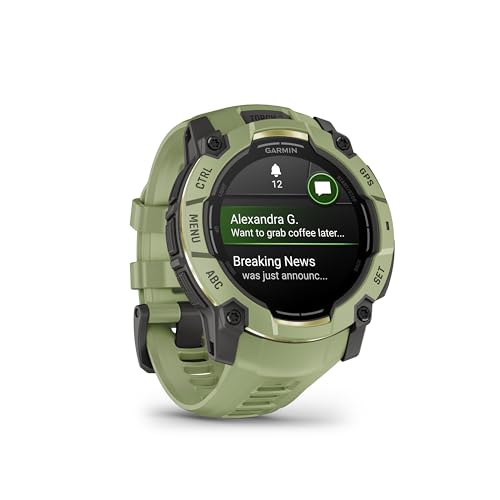 Garmin Instinct® 3 – 50 mm, AMOLED Display, Rugged Outdoor GPS Smartwatch, Built-in Flashlight, Alpine Rush Collection Limited Edition Color, Fern Green with Fern Green Band - Image 4