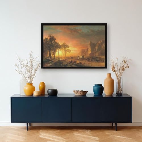 Toile Émigrants traversant les plaines Albert Bierstadt cadre 40x60 - 5
