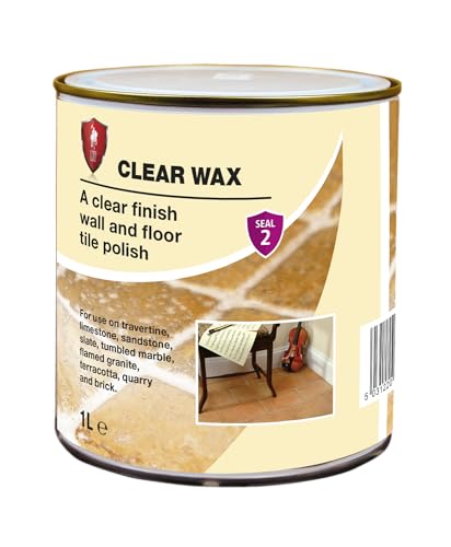 LTP Clear Wax |Sealing Polish for Wall, Floor Tiles and Stone Clear Finish|For use on travertine, limestone, sandstone, slate, tumbled marble, flamed granite, terracotta, quarry and brick -1L