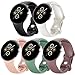 Produktbild EverAct 5 Stück Armband Kompatibel mit Google Pixel Watch Armband/Google Pixel Watch 2 Armband,Verstellbares Weich Silikon Sport Armband für Google Pixel Watch/Pixel Watch 2 für Damen Herren