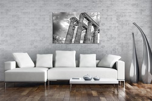 Image sur toile Athènes deyoli grand format noir et blanc - 2