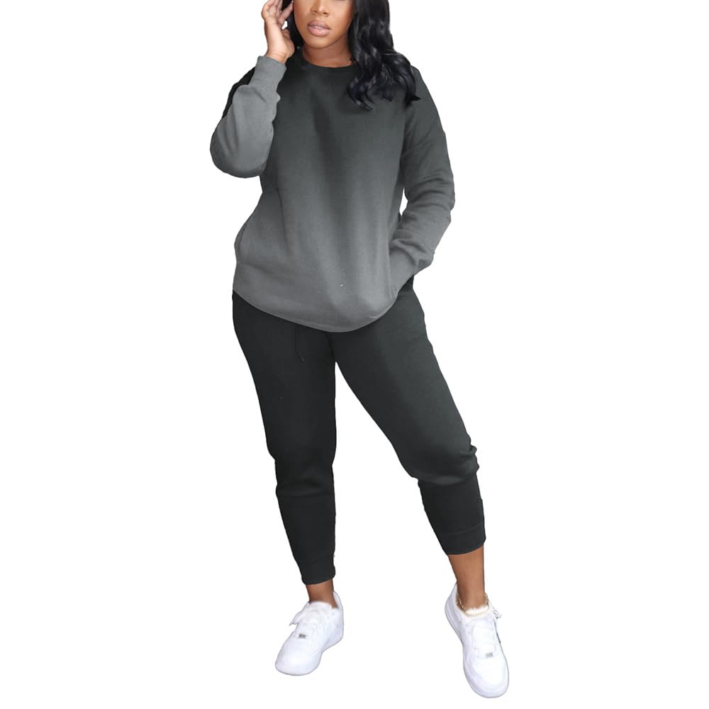 hbq Two Piece Outfits For Women Casual Long Sleeve Sweatsuits Jogger Tracksuits Lounge Sets With Pockets-picture-42