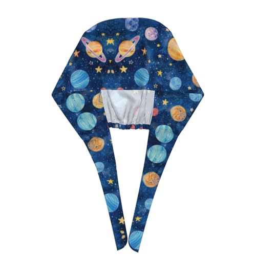 Image of Adjustable Working Cap Breathable Unisex Women Men Elastic Bandage Tie Back Hats Scrub Nursing Doctor Surgeon Cap