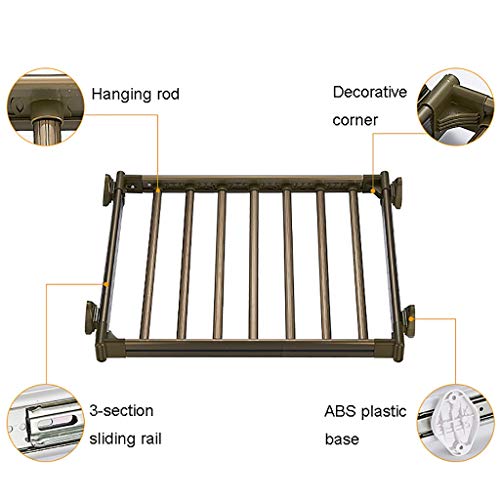 Portant à pantalons coulissant extensible pour solution de rangement dressing 47cm - 5