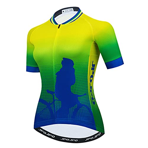 Maillot de cyclisme femme anti-transpiration avec poches ergonomiques manches courtes VTT