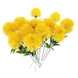 HEATSHAKING 12 Piezas de Flores Falsas de Diente de León Realistas de Plástico, Duraderas y Fáciles de Mantener para Decoración Única Hogar y Dormitorio