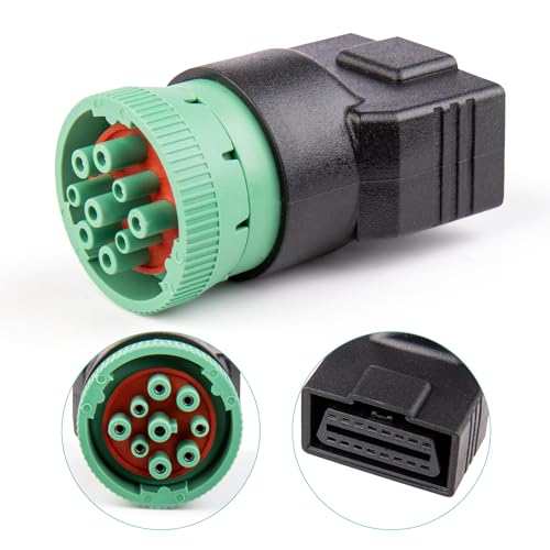 Adaptador J1939 macho a OBD2 hembra para conectar escáner de 16 pines a camión