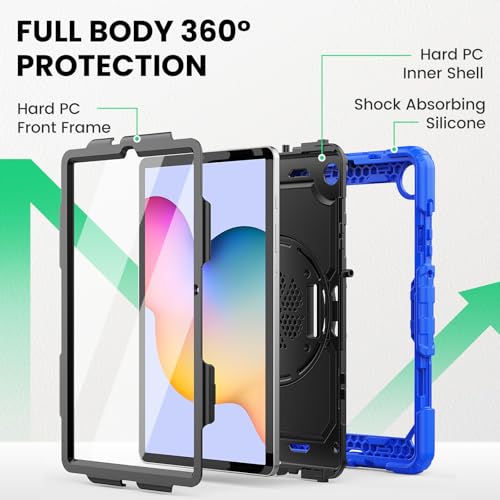 Image of SEYMAC Case for Samsung Galaxy Tab S6 Lite 10.4'' 2024-2020, Blue