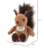 Plüsch Eichhörnchen „Luzy“ – Schaffer 5690 - Kuscheltier Eichhörnchen - weich & flauschig - Stofftier für Babys & Kinder ab 0 Jahren – waschbar - Größe S - 18 cm - braun