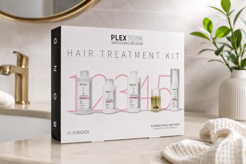 Image of Hair Treatment Kit 5 Piece Set, Complete Hair Care System with Cleansing Shampoo, Nourishing Hair Mask, Hydrating Conditioner, Restoring Hair Oil & Styling Serum, Suitable for All Hair Types A