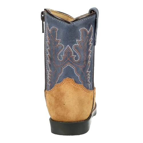 Smoky Mountain Boots Toddlers' Autry Western Boot, Tan/Blue, Medium, Size 3 US3
