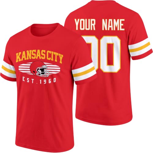 Image of T-Shirt Custom Name and Number Personalized Gifts | Crewneck Short Sleeves T-Shirt for Men S-4XL