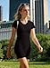 Seiciviy Girls Bodycon Fitted Dress Spring Holiday Summer Short Sleeve Ruched Pencil Teen Crew Neck Shirt Mini Dresses 7-14Y Black