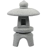 Angoily Japanische Steinlaterne Mini Pagode Statue Weihnachten Asiatische Deko Garten Skulpturen Bonsai Pavillion Miniatur Dekoration Aquarium Ornamente Feengarten Micro Landschaft Zubehör