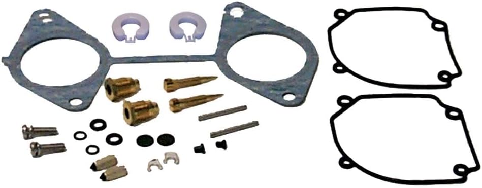 Rareelectrical Carburetor Kit Compatible With 1982-1983 Mercury 40Hp 2.875 Bore Cross Flow Yamaha C40 2-Cyl Commercial Outboard 6E9-W0093-03-00 97667M