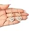 Juicy Couture Dangling Heart Charm Hoop Earrings for Women, Gold-Tone Heart Earrings with Rhinestones