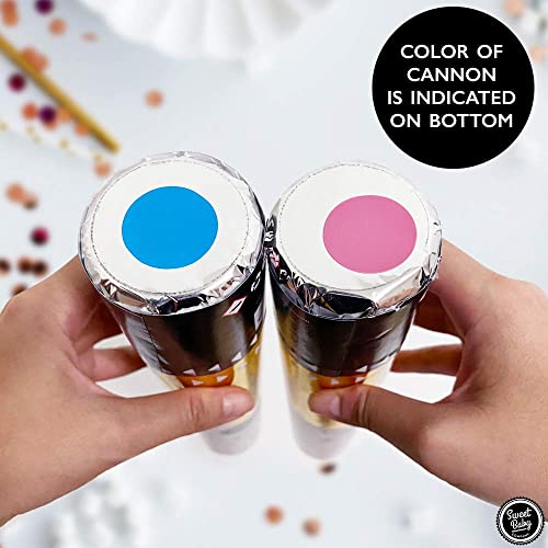 Sweet Baby Co. Baby Gender Reveal Confetti Cannon With Color Powder Boy Or Girl Blue Confetti Smoke And Pink Confetti Smoke, Set Of 4 | Twinkle Twinkle Little Star Party Poppers | Holi Popper Sticks #TOP2
