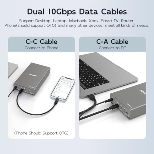 Image of MAIWO Dual Bay Enclosure for M.2 NVMe and 2.5 3.5 Inch SATA SSD /HDD with Offline Clone, USB C 10Gbps Lay Flat Docking Station Duplicator for M.2 NVMe and External SATA Hard Drive