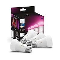 Philips Hue White and Color Ambiance Lampadina Smart LED, Attacco E27, Luce Bianca o Colorata, 6.5W...