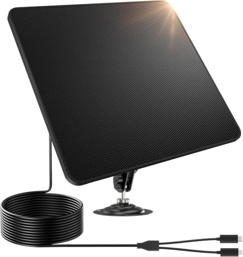 Solar Panel for Security Cameras, 6W Solar Battery Charger with Micro USB & USB-C, IP67 Waterproof with 360° Adjustable Mount