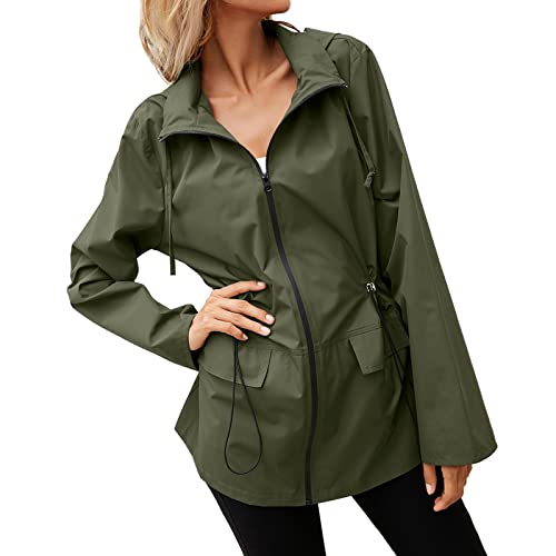 Chaqueta larga impermeable con cremallera ideal para tus escapadas al aire libre