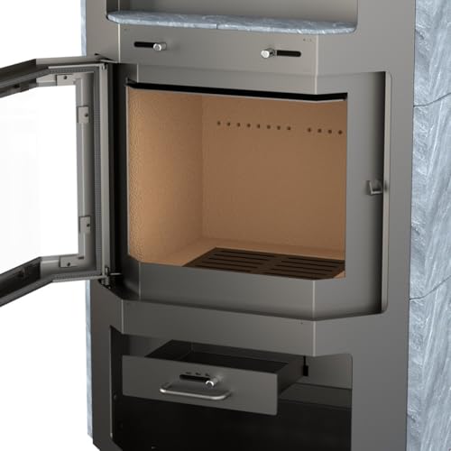 Thermia Kaminofen Bali Max Naturstein grau 8,5 kW