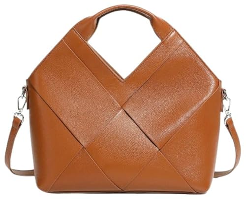 Women Retro Genuine Leather Crossbody Bag Woven Shoulder Handbag Hobo Tote Purse Top Handle Everyday Use