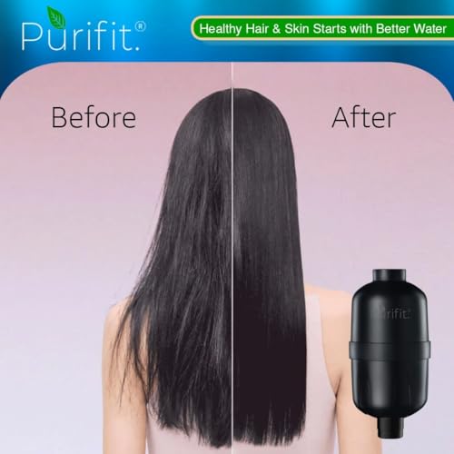 Image of Purifit Ultra Hard Water Filter for Tap and Shower, Water Softener for Bathroom | Matte Black
