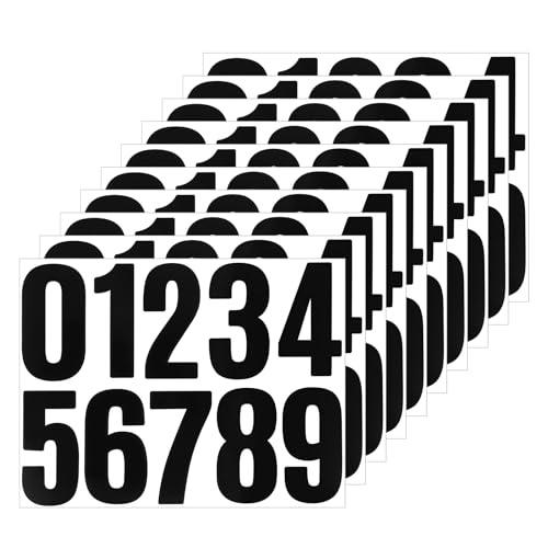10 Unidades Números Adhesivos de 10 cm para Buzón, Números de Casa, Calcomanías para Señales, Puertas, Coches y Botes de Basura, Visibilidad Diurna y Nocturna