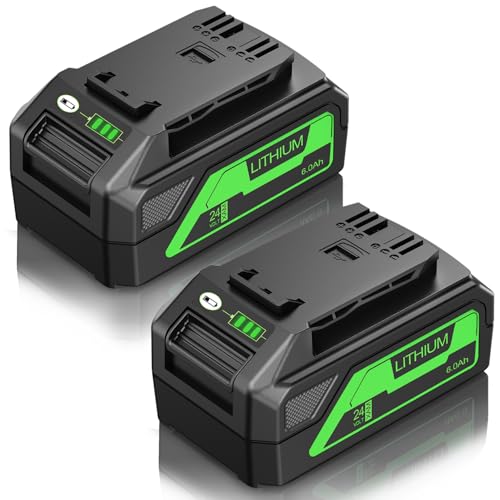 FSKE 6.0Ah Replacement for Greenworks 24V Battery BAG708 29842 29852 with USB Output - Compatible with Greenworks 24 Volt Power Tools 2Packs
