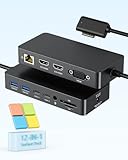 💼 【Travail Surface efficace à tout moment】 Avec le Microsoft Surface Dock, votre Surface devient immédiatement une puissante Surface Docking Station. Que ce soit en télétravail, en déplacement professionnel ou en réunion – cette Docking Station Surface vous offre une expérience de bureau complète et double votre efficacité.