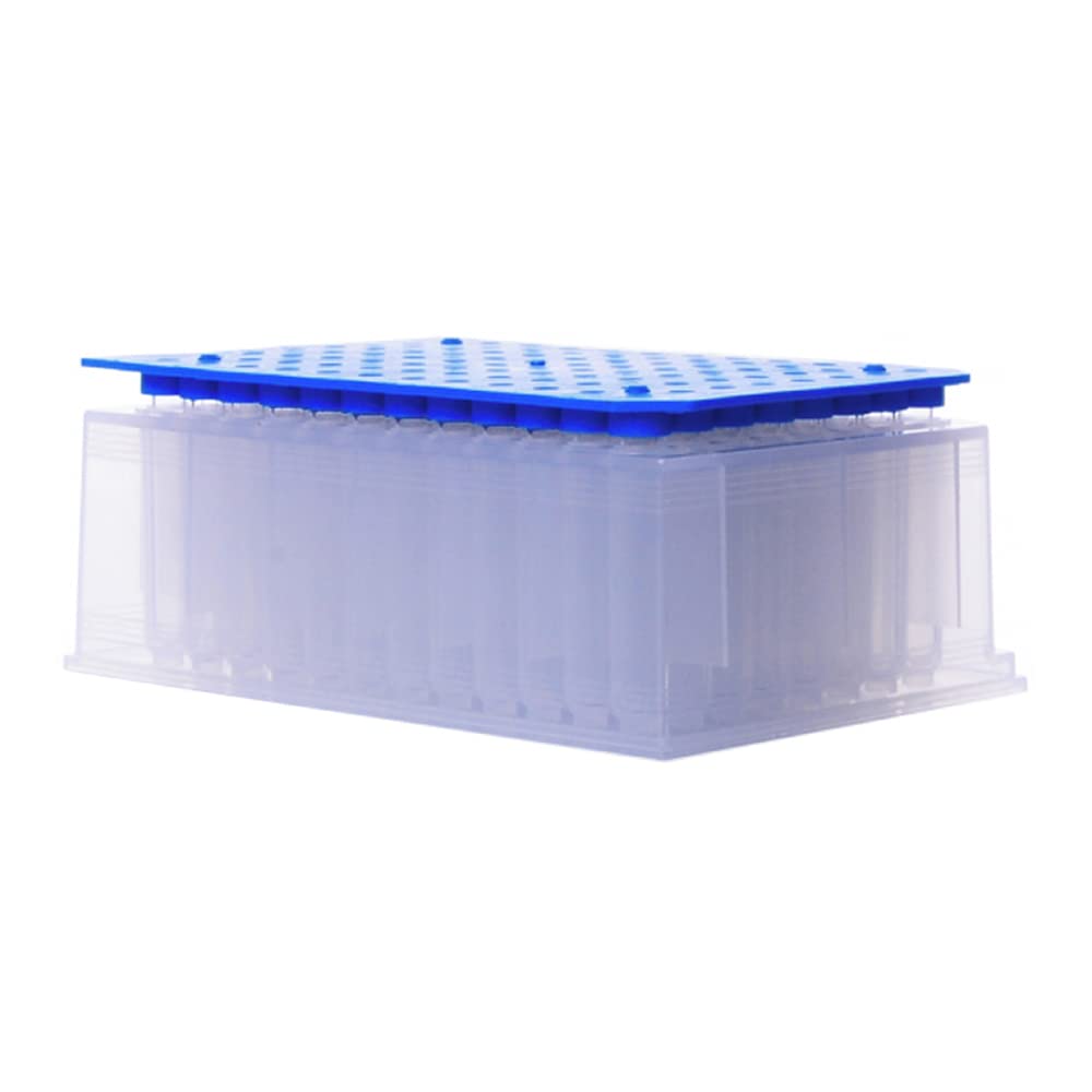 07-8070MB-2200 Polypropylene µLPlate Sampling System Component Kit, 2.2 ml, Clear, Conical Insert Installed in µLPlate and Blue Cap with PTFE/Silicone Septa