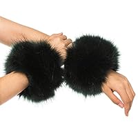 CABODYALS Kunstpelz Manschetten Braun - Plüsch Armstulpen Winter Damen